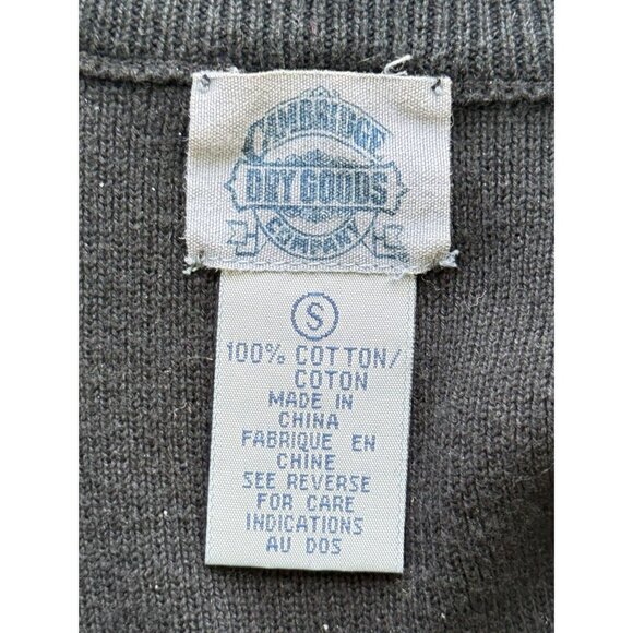 Cambridge Dry Goods Women's Black Zip Up Embroidered Sweater Cardigan Size Small - Picture 5 of 5